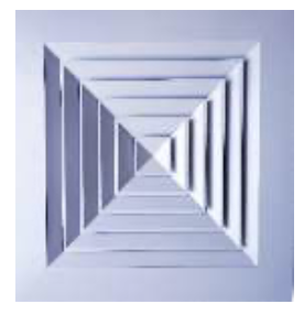 Square Ceiling Diffuser (For gypsum and grid ceilings)